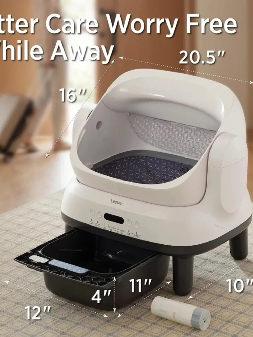 LESURE SELF CLEANING CAT LITTER BOX AUTOMATIC